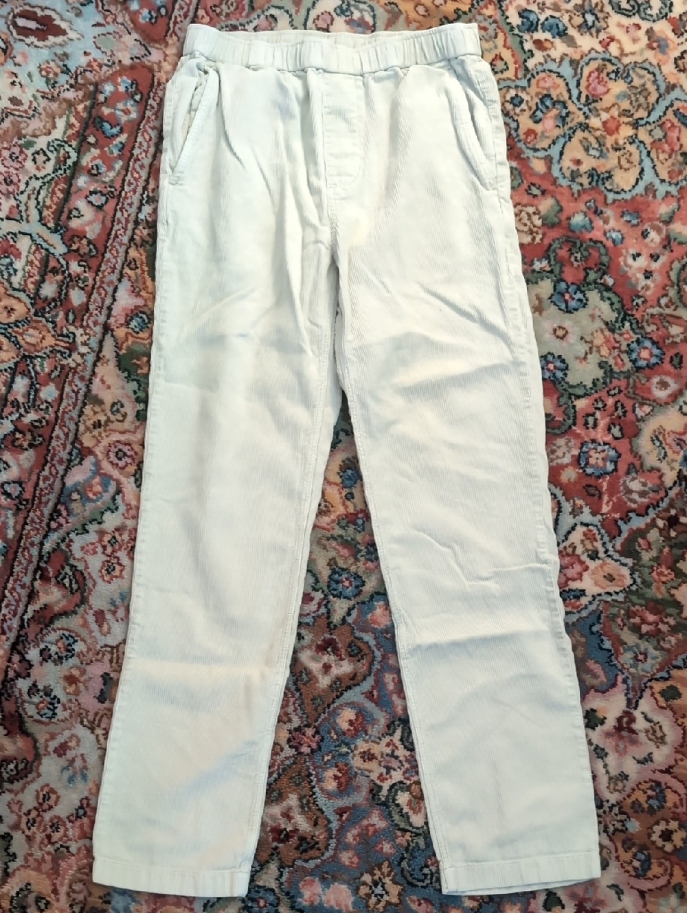 Outerknown Men's Cream Corduroy Tapered Pants